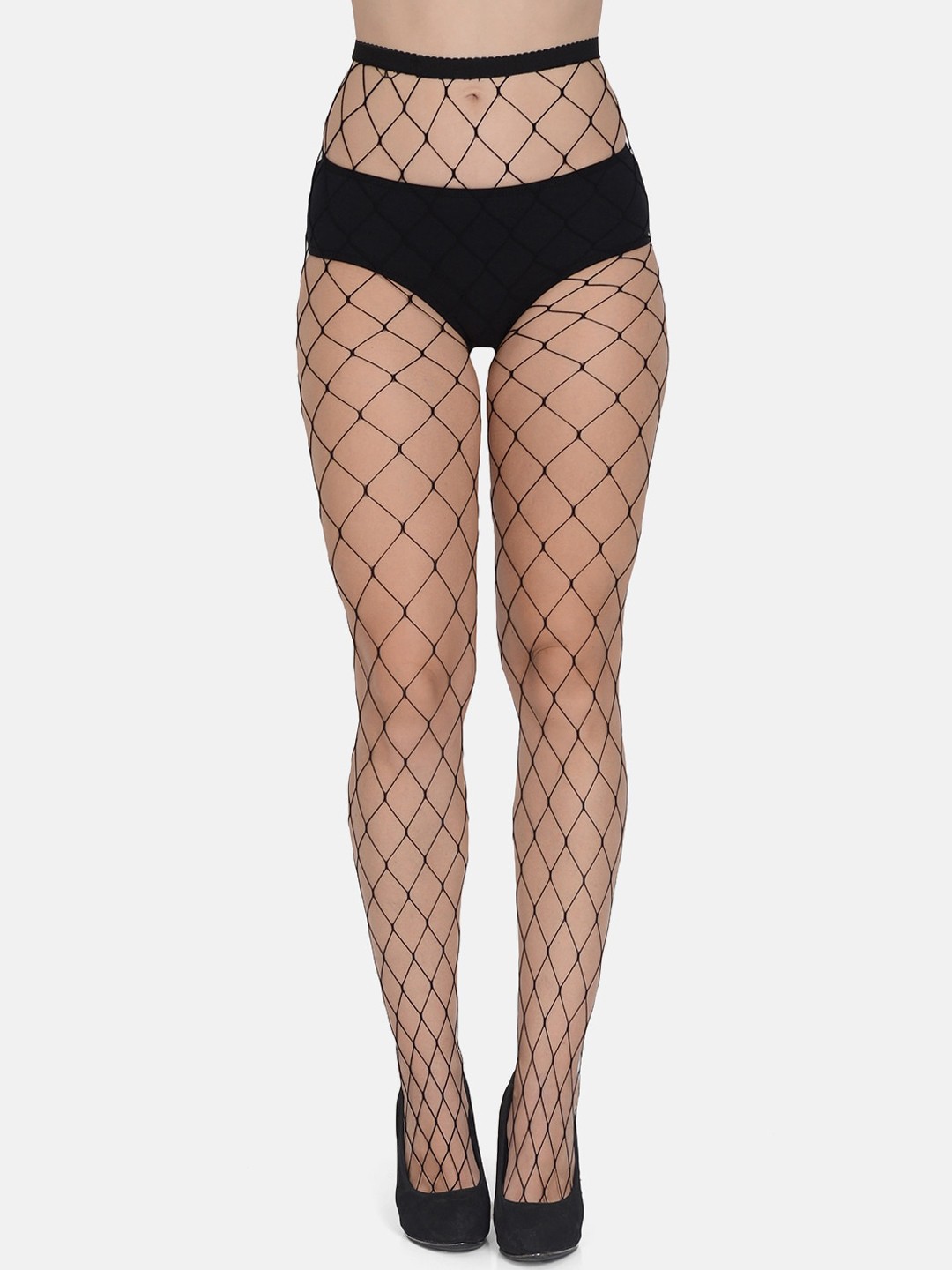 

mod & shy Women Black Fishnet Pantyhose Stockings