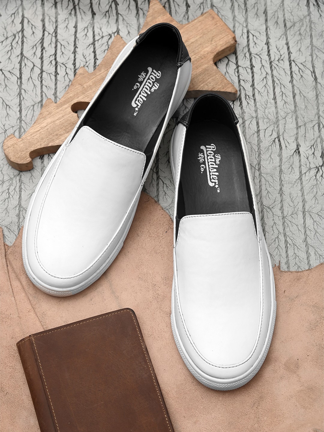 

Roadster Men White Lightweight Slip-On Loafers