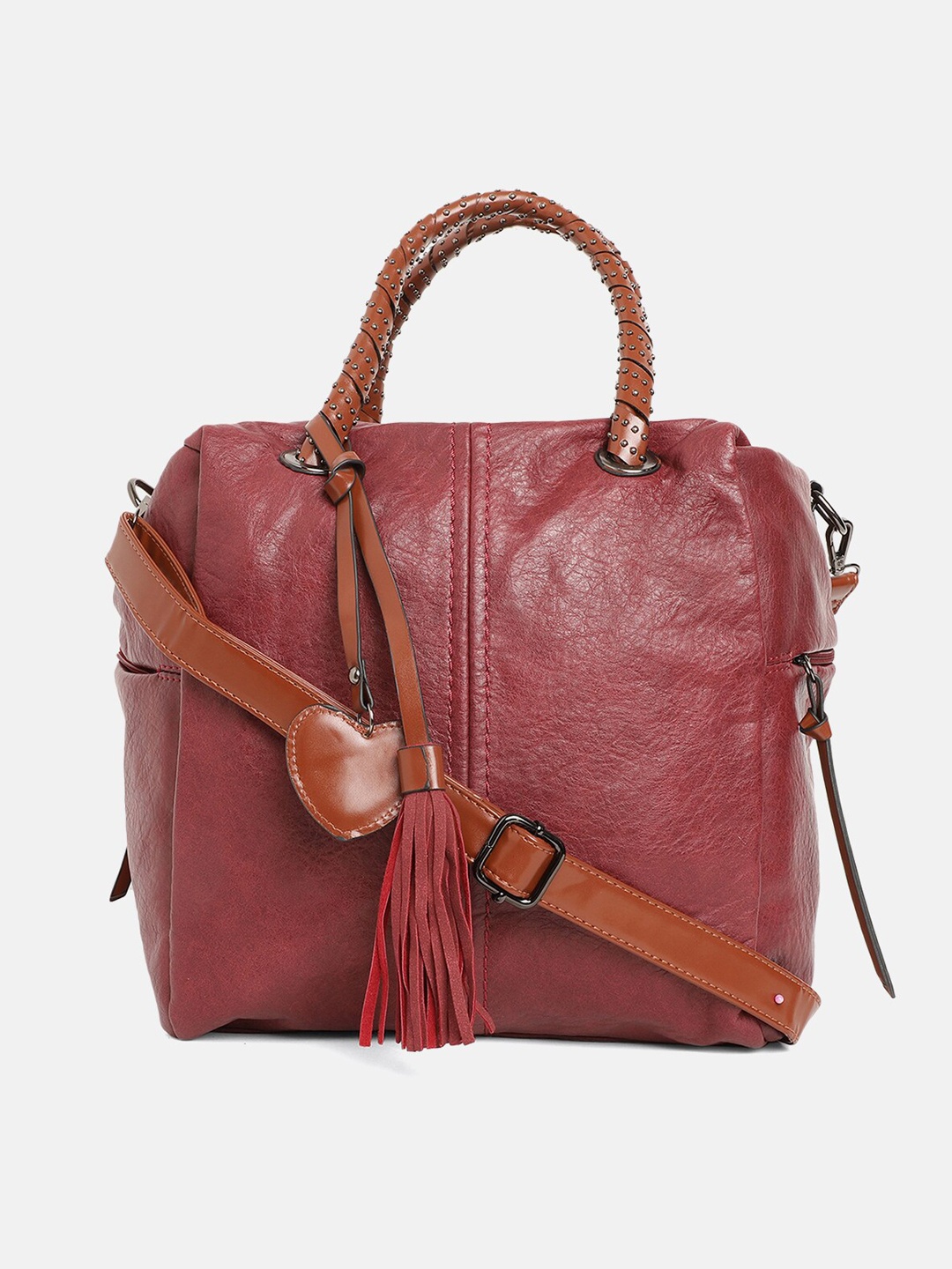 

borse lele Maroon PU Shopper Handheld Bag