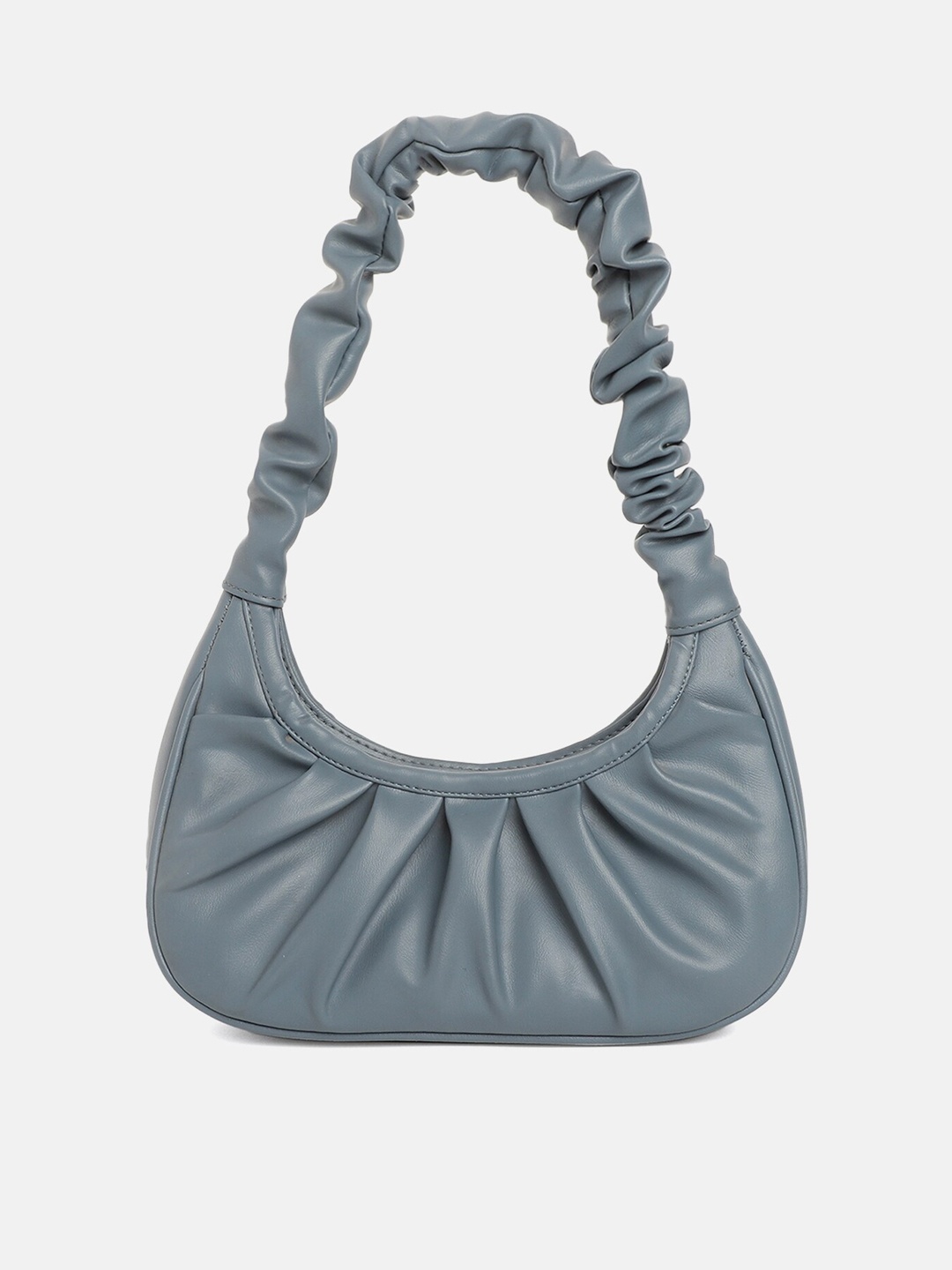 

borse lele Blue PU Half Moon Handheld Bag