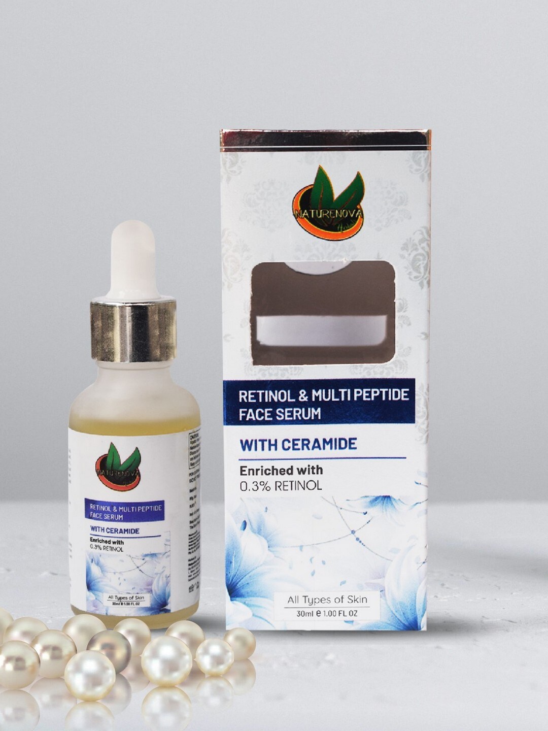 NatureNova Herbals Retinol & Multipeptide Face Serum - 30 ml, White