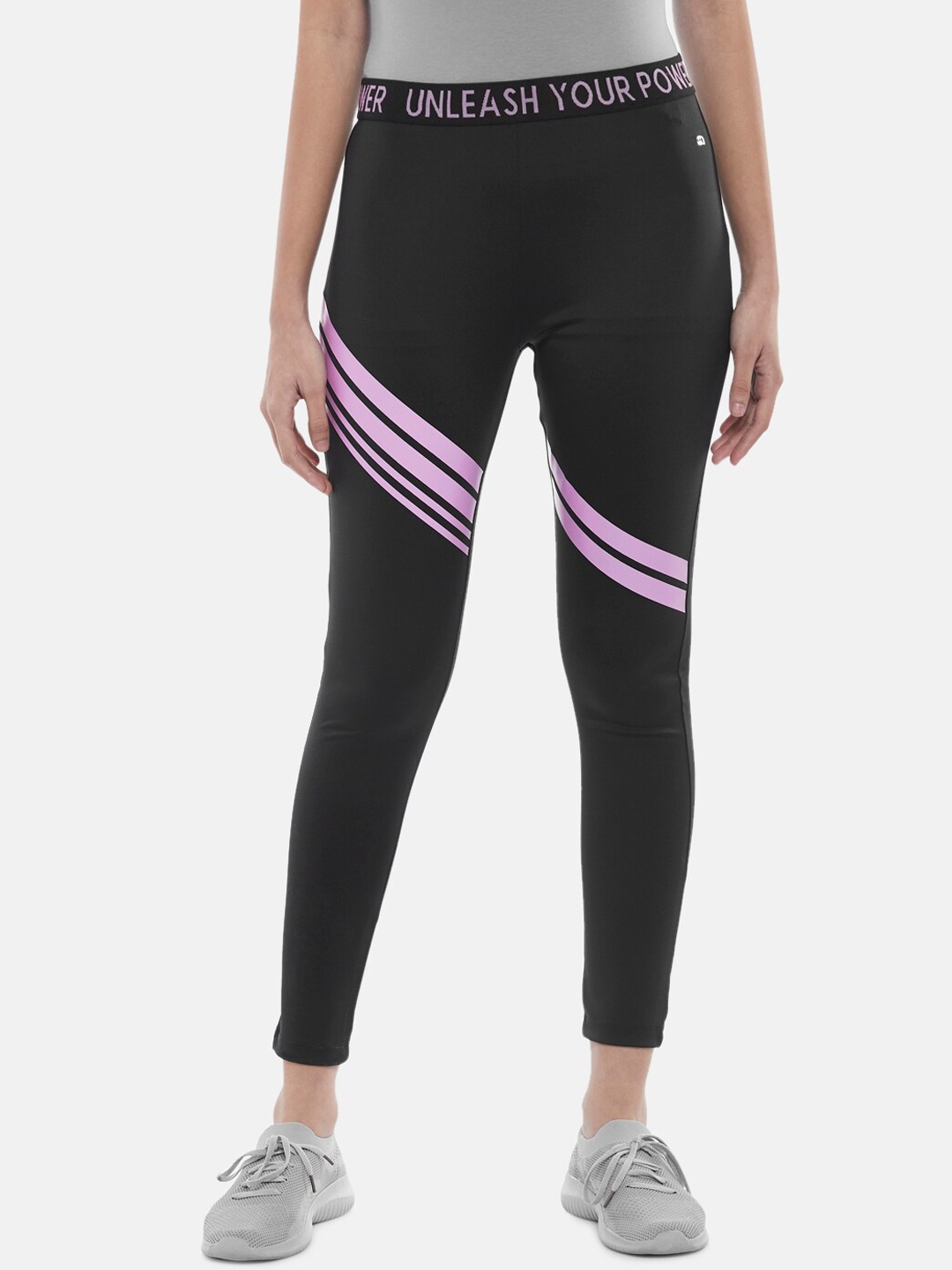 

Ajile by Pantaloons Women Black Striped Tights