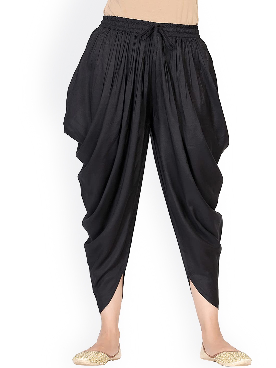 

ADEESHA Women Black Solid Dhoti Pants