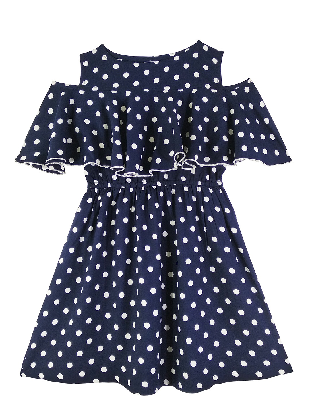 

Blooming flowers Blue Printed Cotton Dress