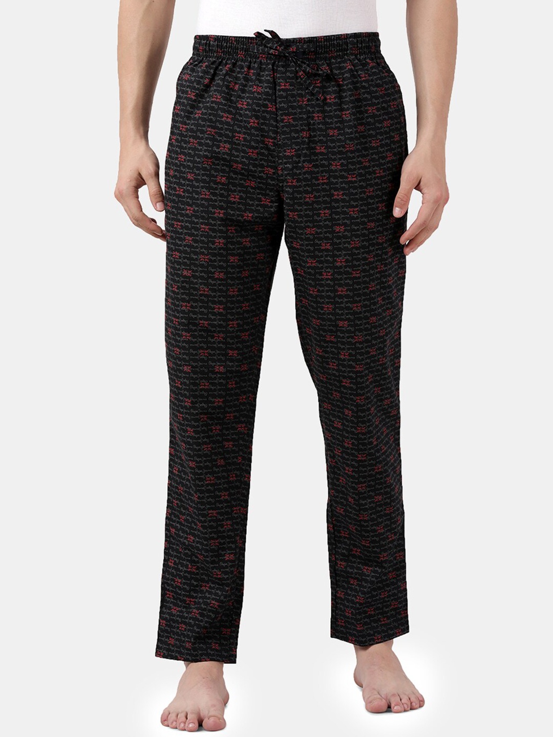 

Pepe Jeans Men Black Printed Pyjamas