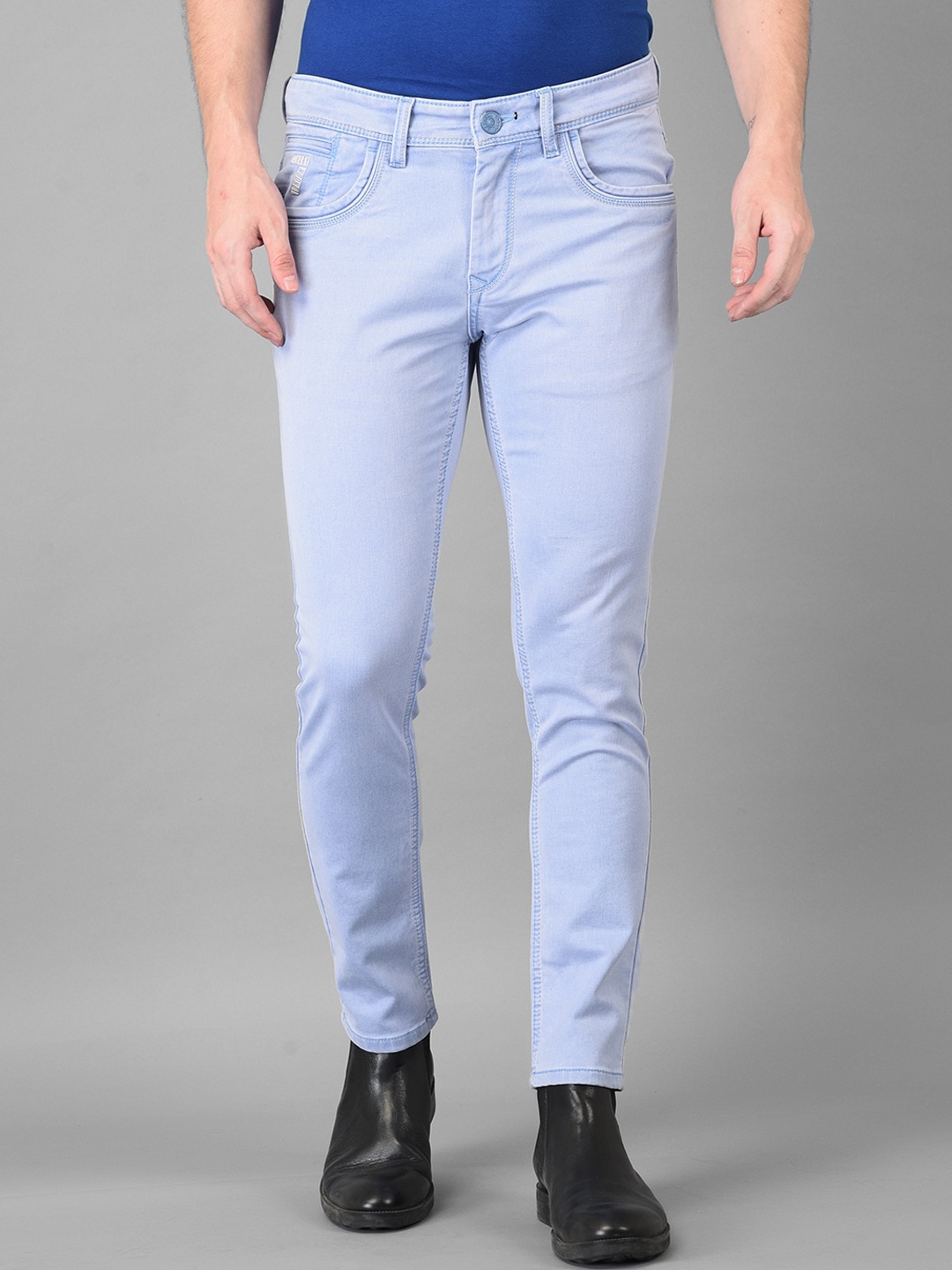 

Canary London Men Blue Smart Slim Fit Low-Rise Stretchable Jeans