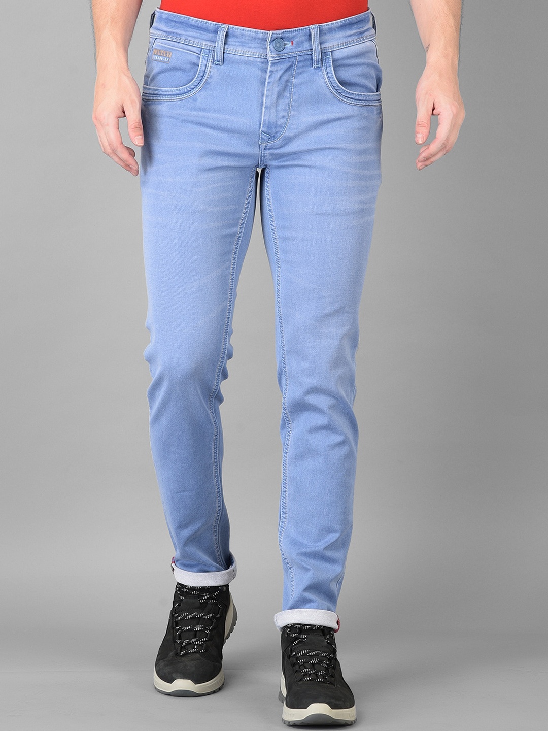 

Canary London Men Blue Smart Skinny Fit Low-Rise Light Fade Stretchable Jeans