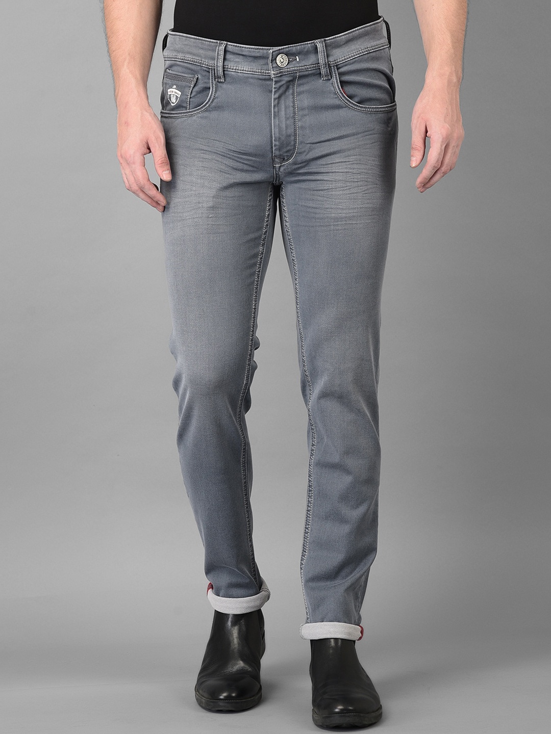 

Canary London Men Grey Smart Skinny Fit Low-Rise Light Fade Stretchable Jeans