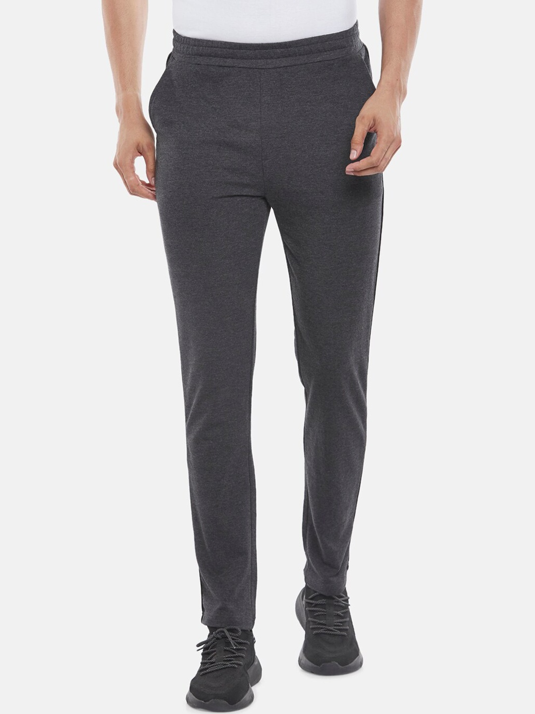 

Ajile by Pantaloons Men Grey Solid Slim-Fit Track Pant
