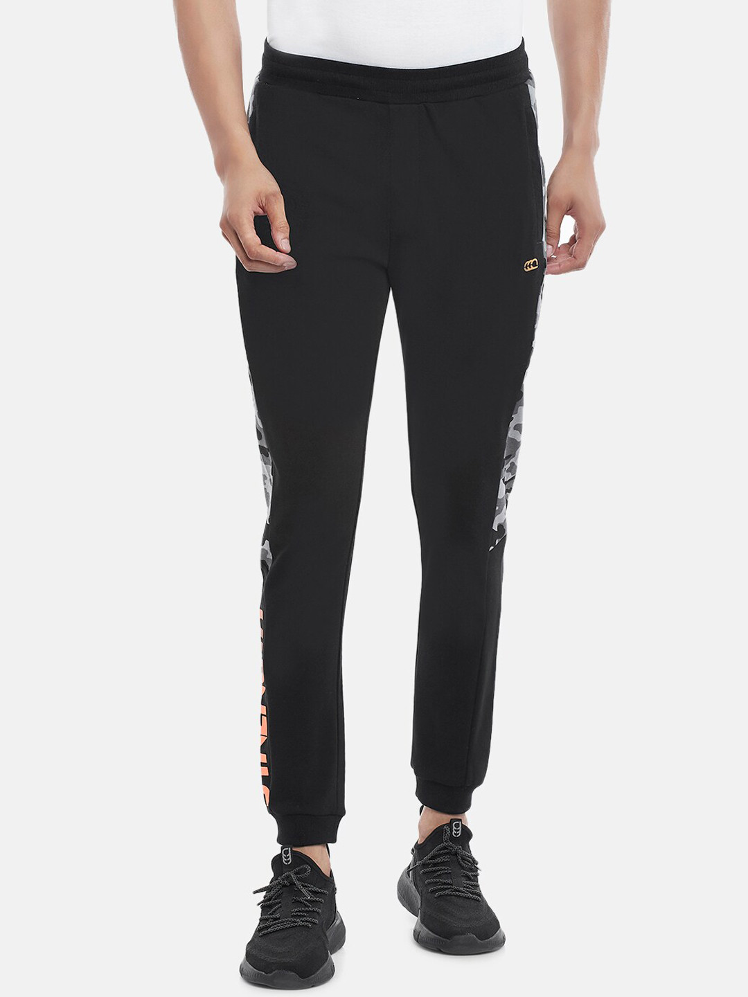 

Ajile by Pantaloons Men Black Solid Slim-Fit Cotton Joggers