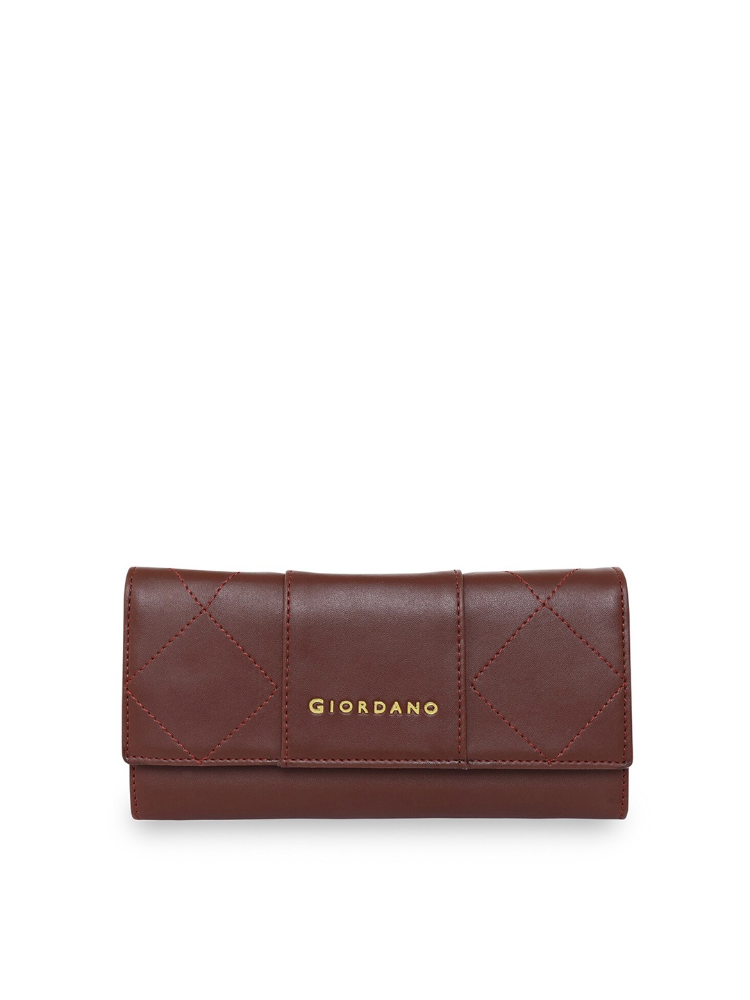 

GIORDANO Women Brown PU Three Fold Wallet