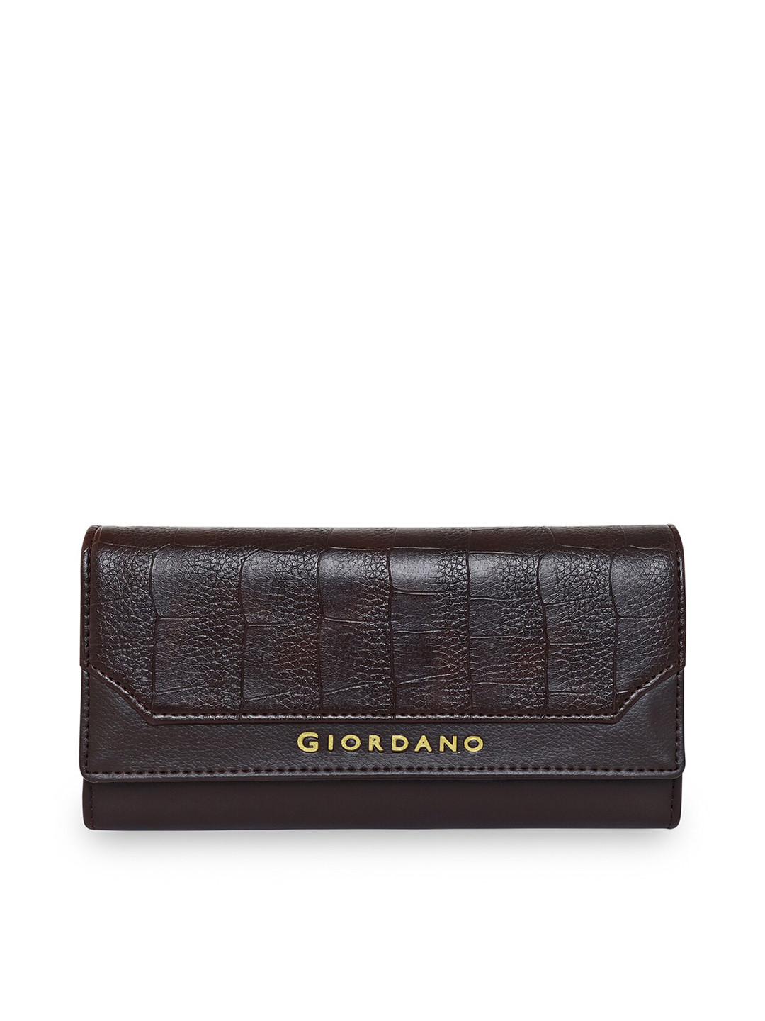 

GIORDANO Women Brown PU Two Fold Wallet