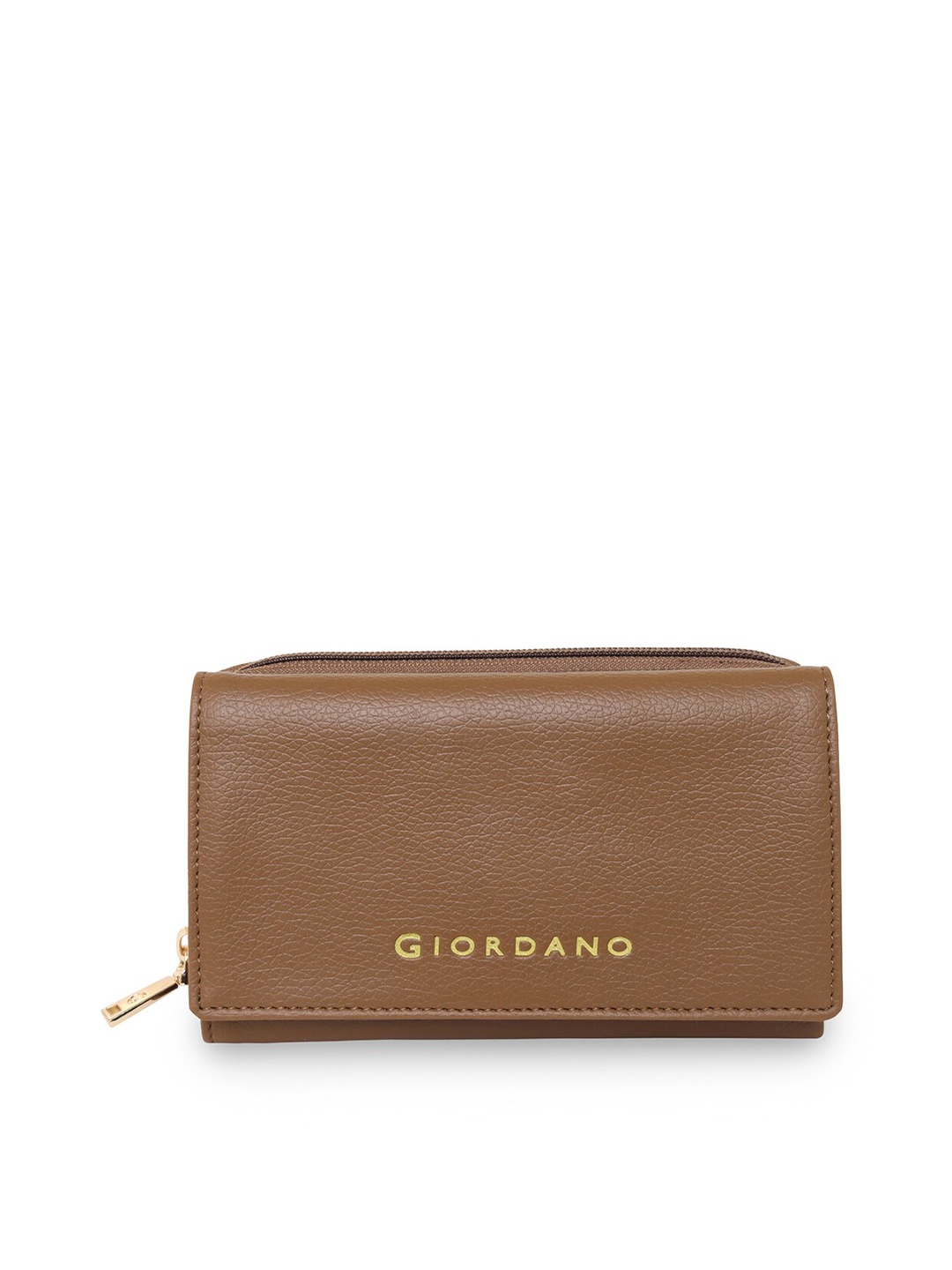 

GIORDANO Women Brown PU Three Fold Wallet