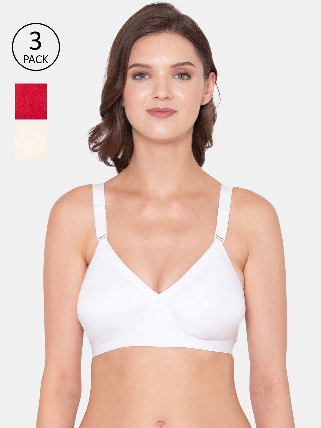 

Souminie White & Red Bra