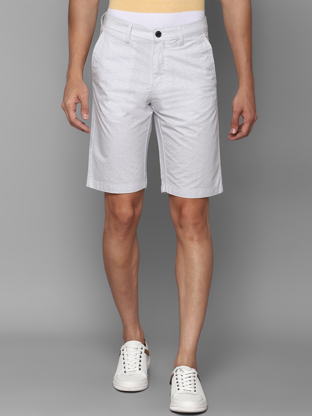 

Allen Solly Men Grey Printed Slim Fit Shorts