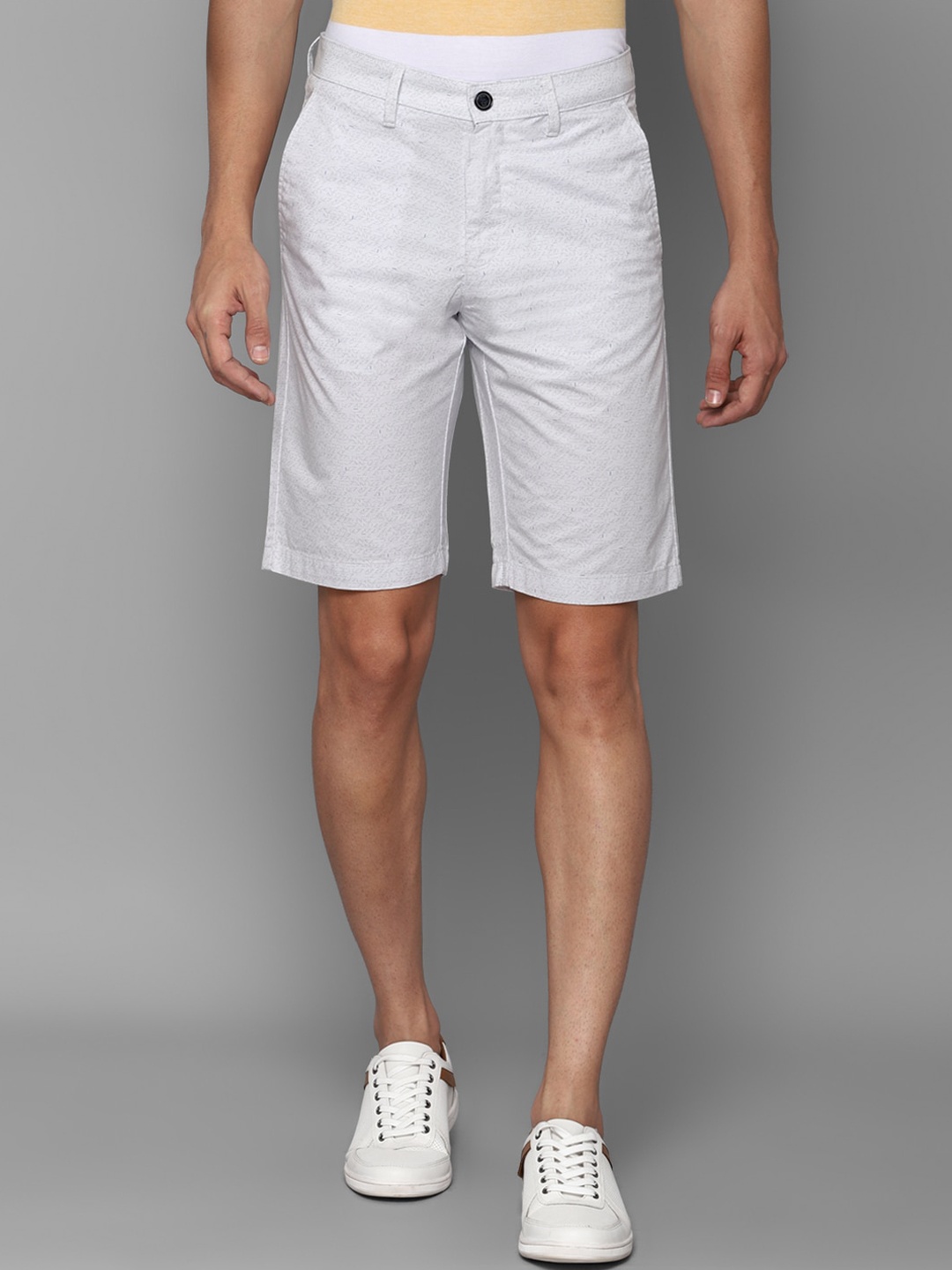 

Allen Solly Men Grey Printed Slim Fit Shorts