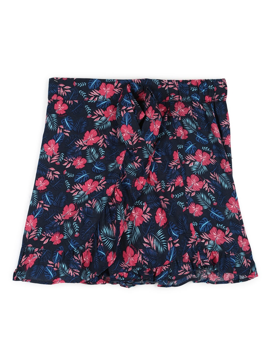 

Allen Solly Junior Girls Navy Blue Floral Printed Shorts