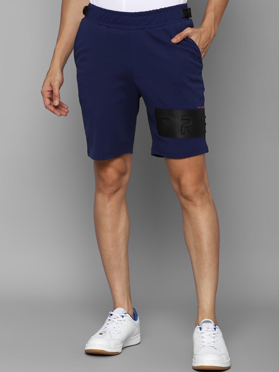 Allen Solly Tribe Men Navy Blue Slim Fit Shorts