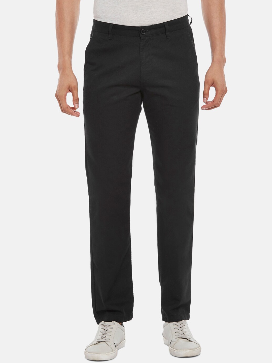 

BYFORD by Pantaloons Men Black Chinos Trousers