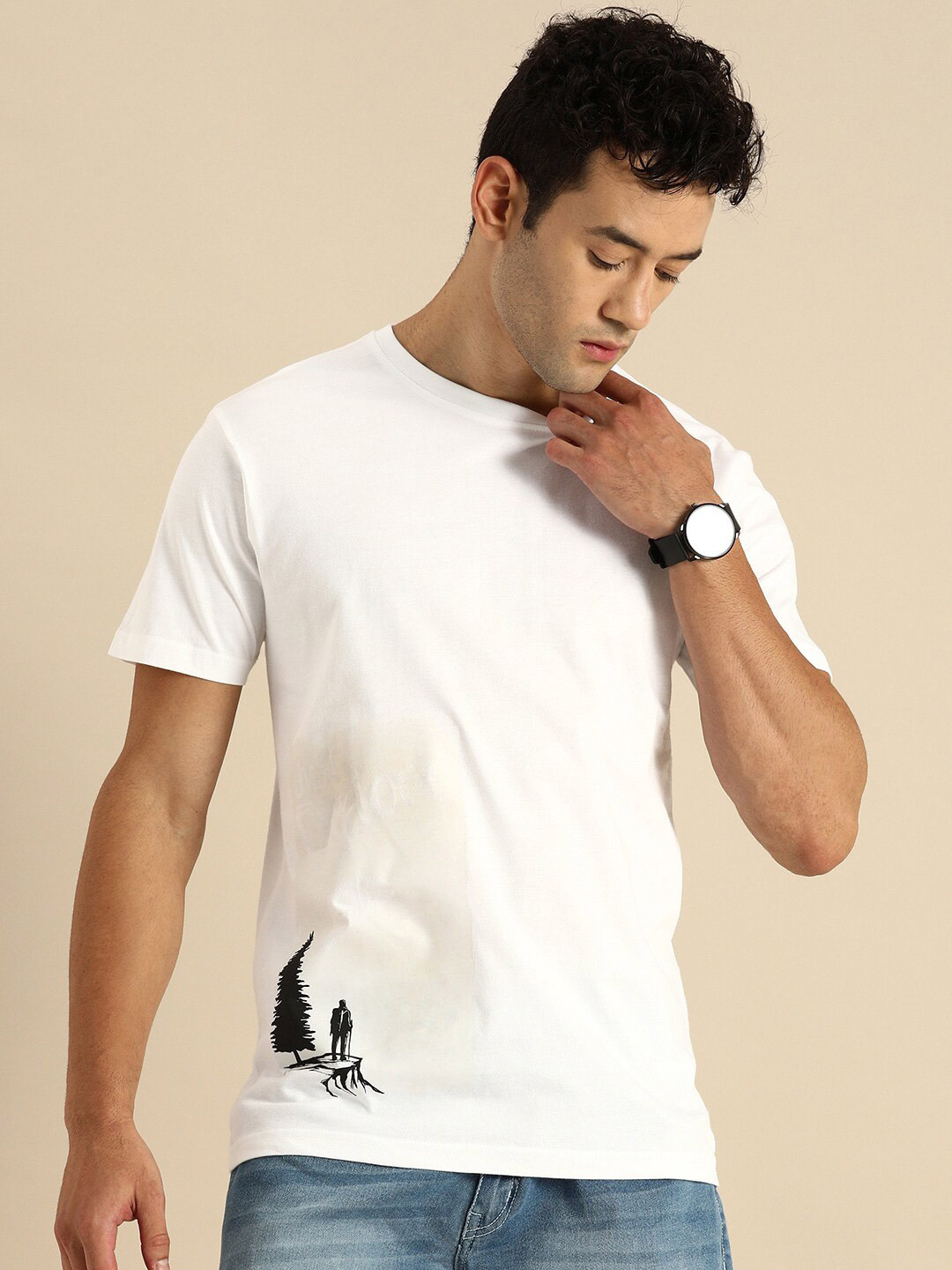 

Bewakoof Men White T-shirt
