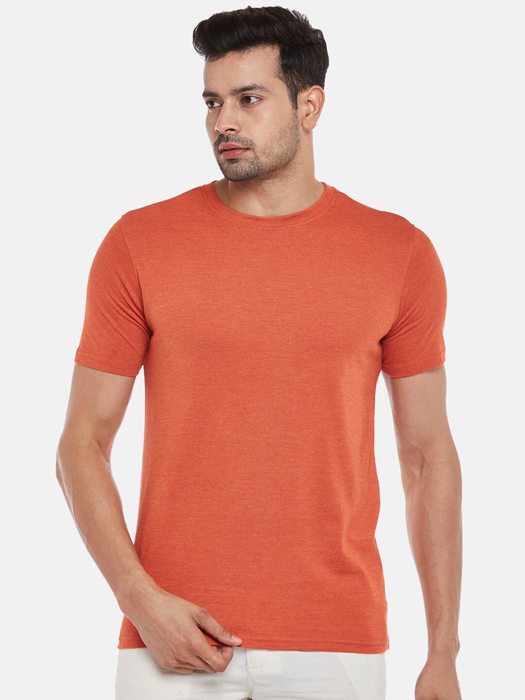 

BYFORD by Pantaloons Men Rust Outdoor T-shirt