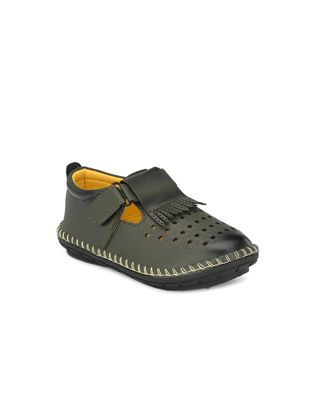 

TUSKEY Girls Green Textured Sneakers