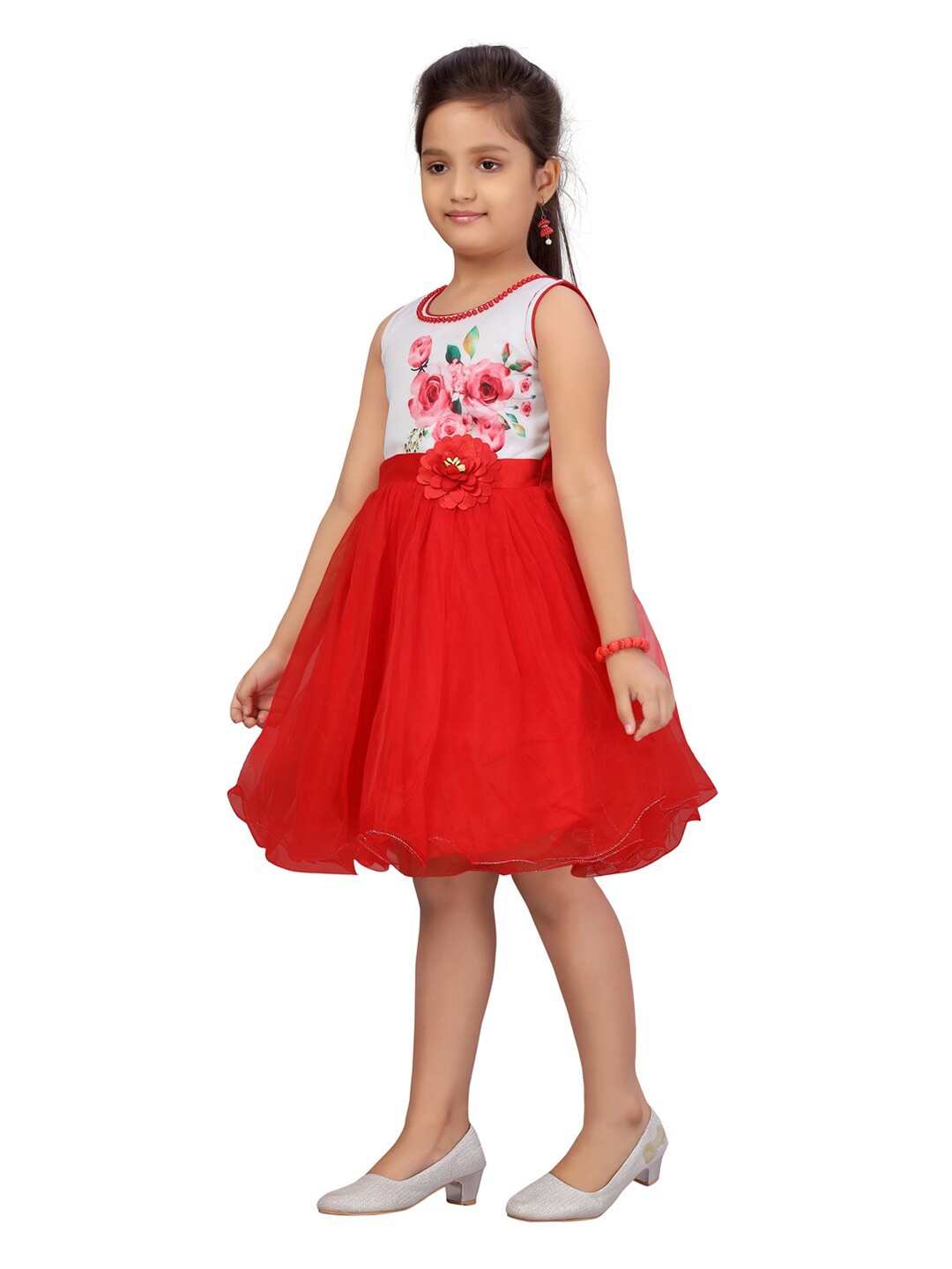 

Aarika Red Net Dress