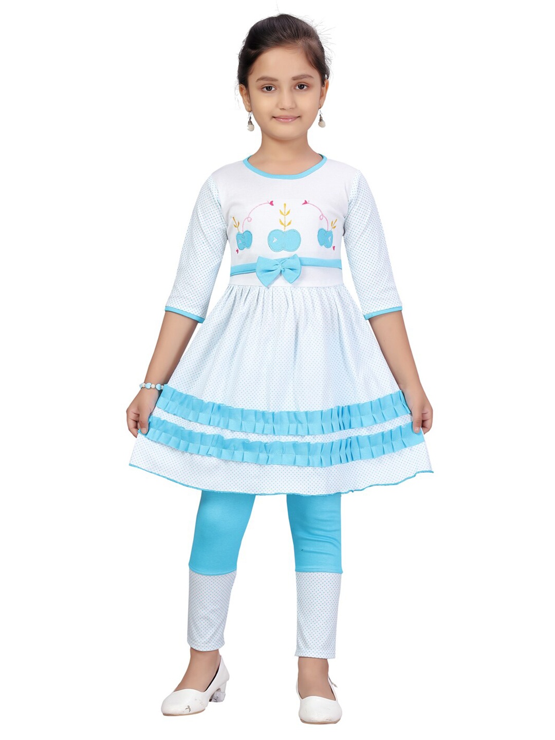 

Aarika Girls Blue Color Printed Pattern Top and Pant