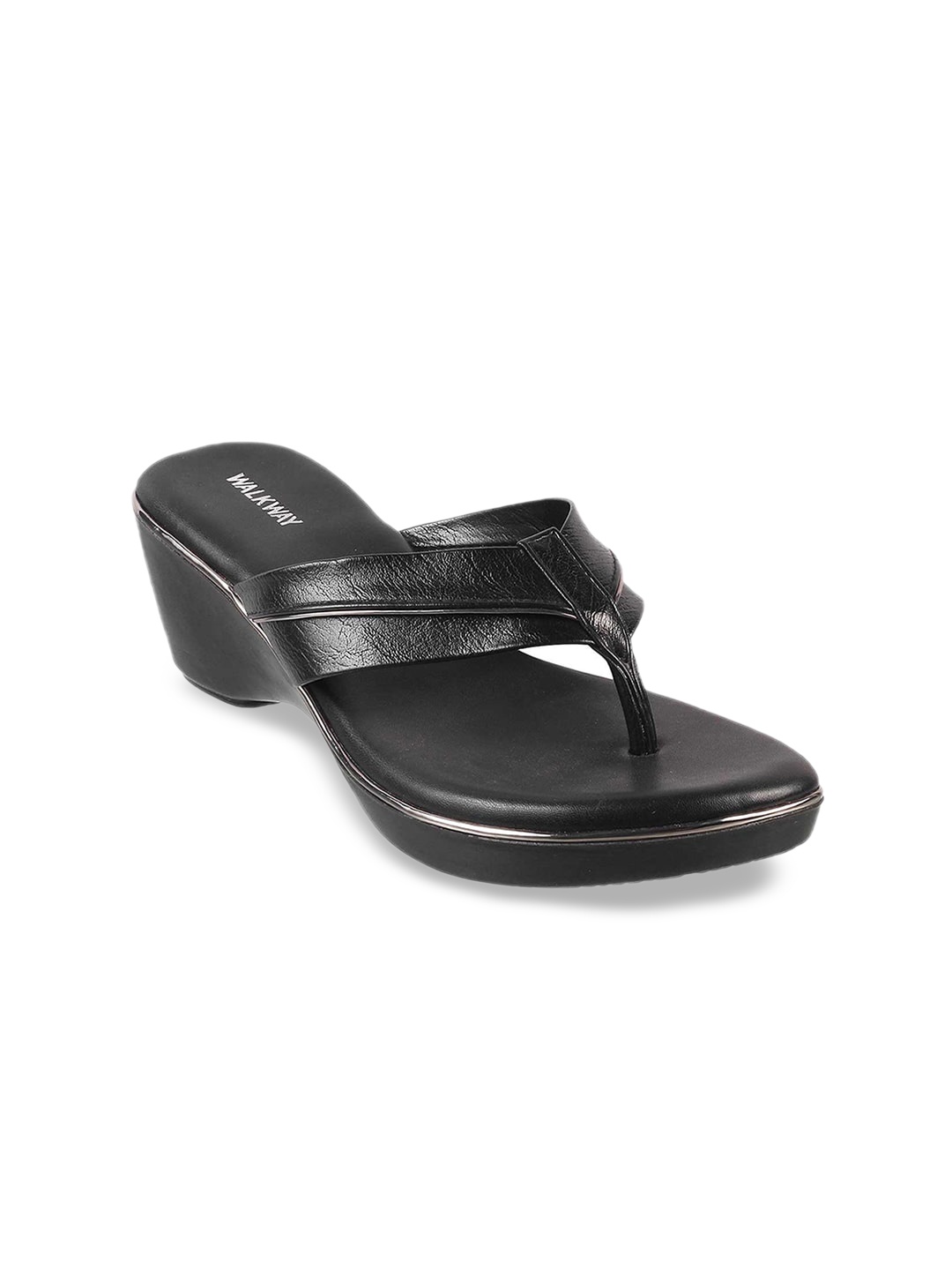

WALKWAY by Metro Black Embellished Wedge Sandals
