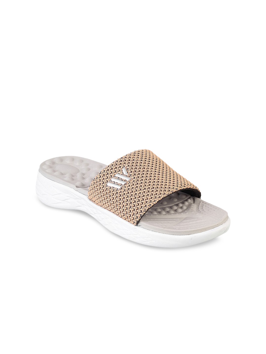 

WALKWAY by Metro Women Beige Textured Open Toe Flats