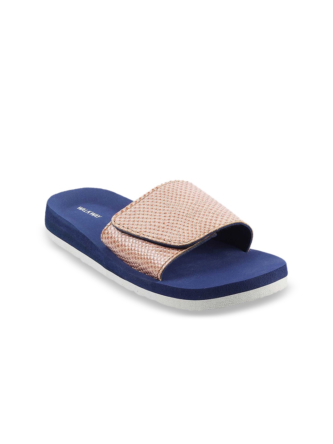 

WALKWAY by Metro Women Blue Textured Open Toe Flats