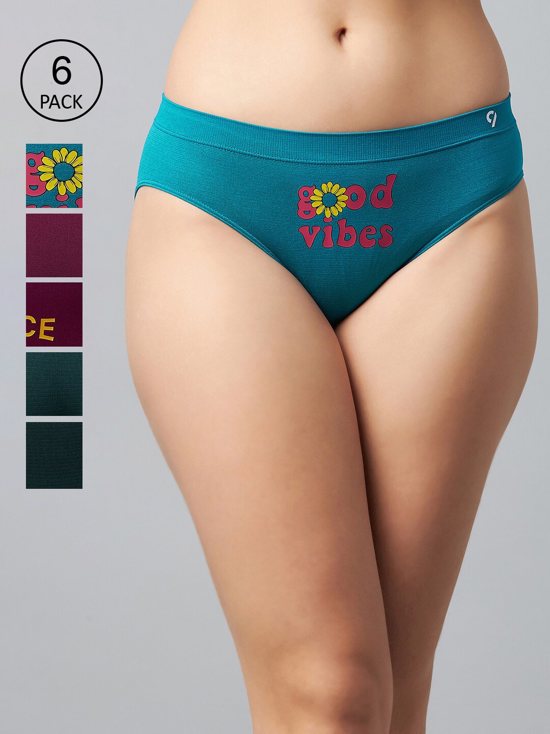 

C9 AIRWEAR Women Pack Of 6 Multi-Coloured Bikini Briefs