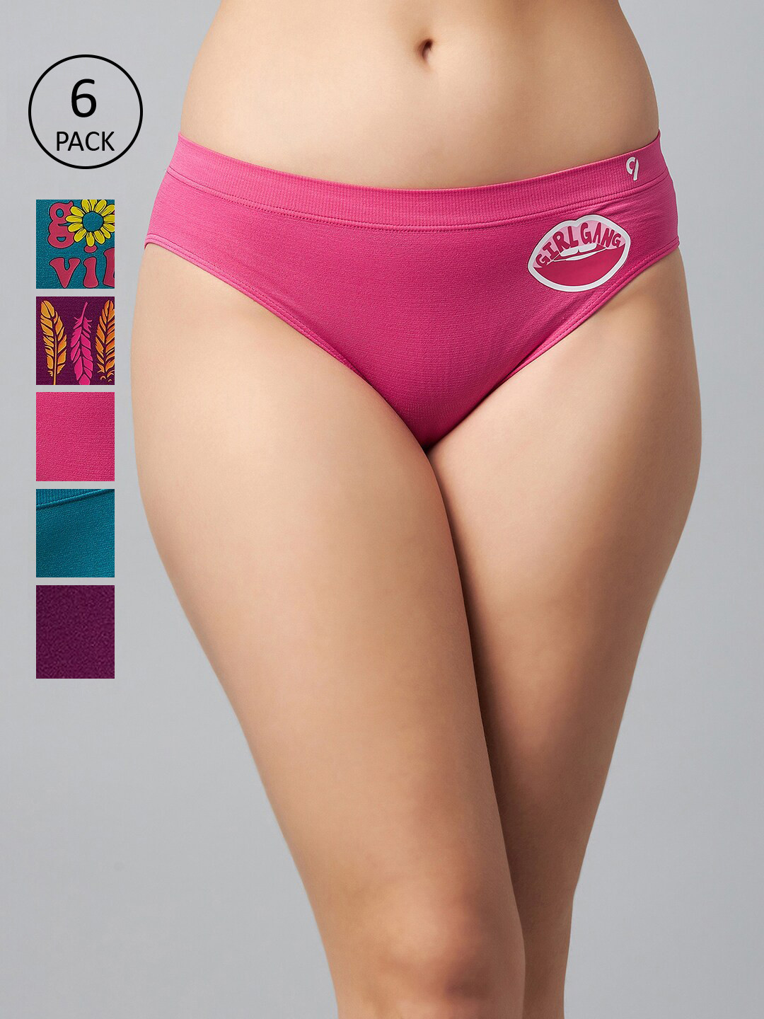 

C9 AIRWEAR Women Pack Of 6 Assorted Basic Briefs