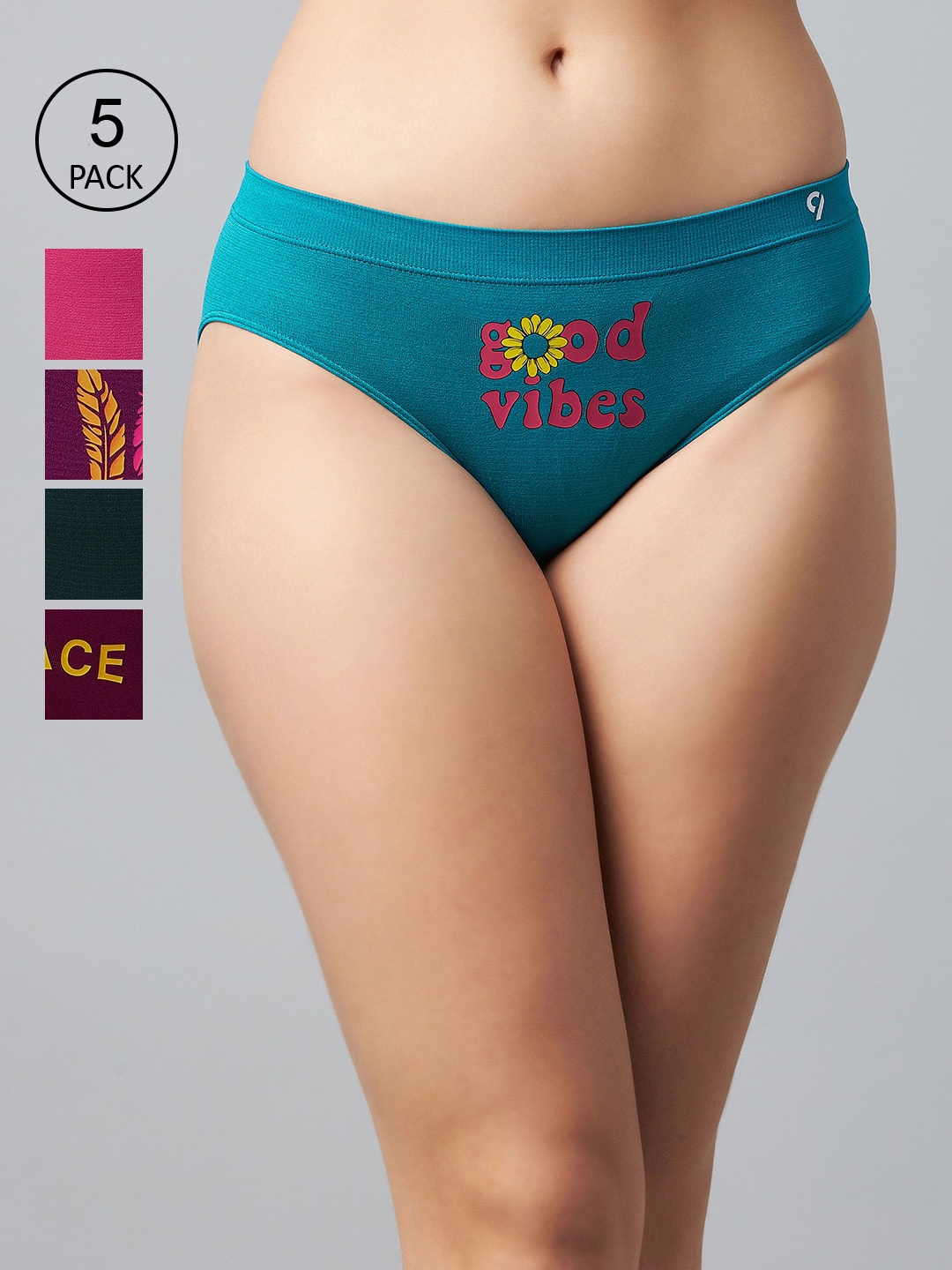 

C9 AIRWEAR Women Pack Of 5 Assorted Hipster Briefs