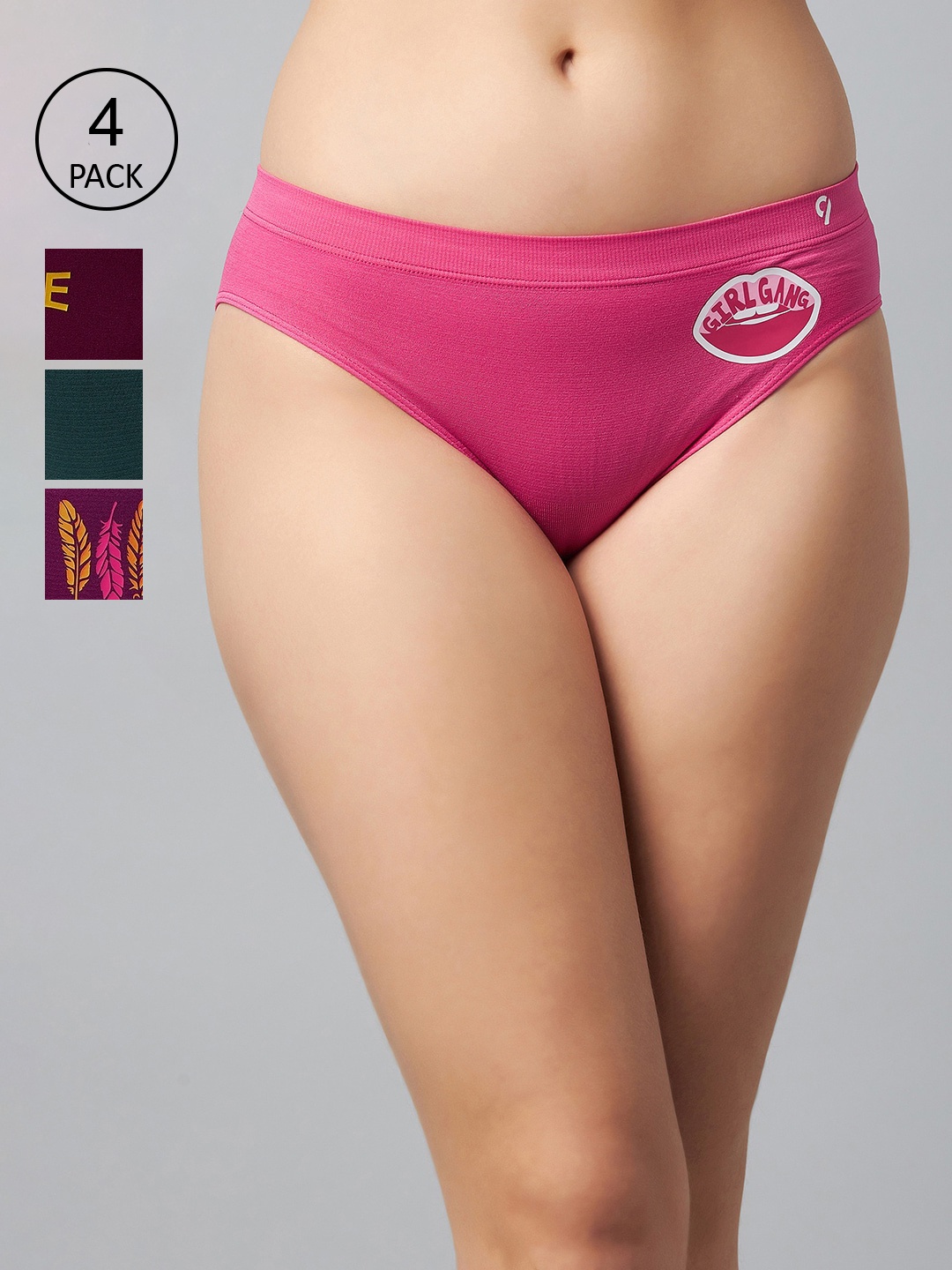 

C9 AIRWEAR Women Pack Of 4 Assorted Seamless Bikini Briefs