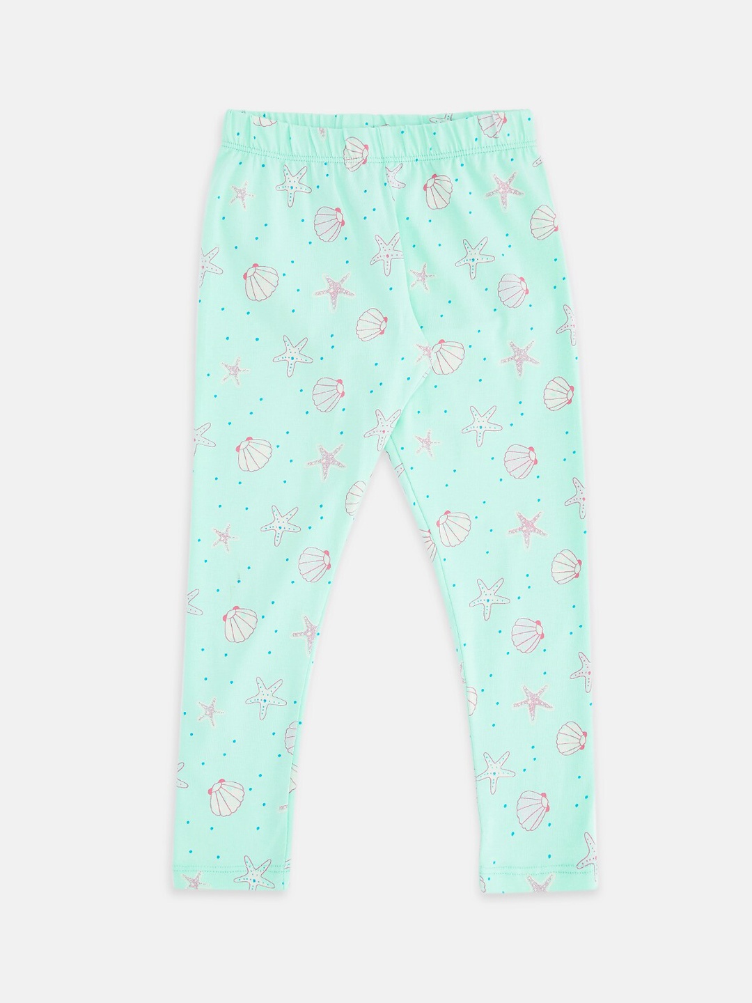 

Pantaloons Junior Girls Green Printed Leggings
