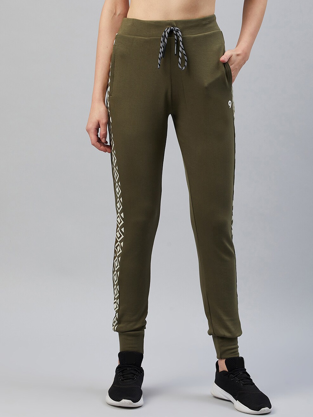 

C9 AIRWEAR Women Olive Green Solid Joggers