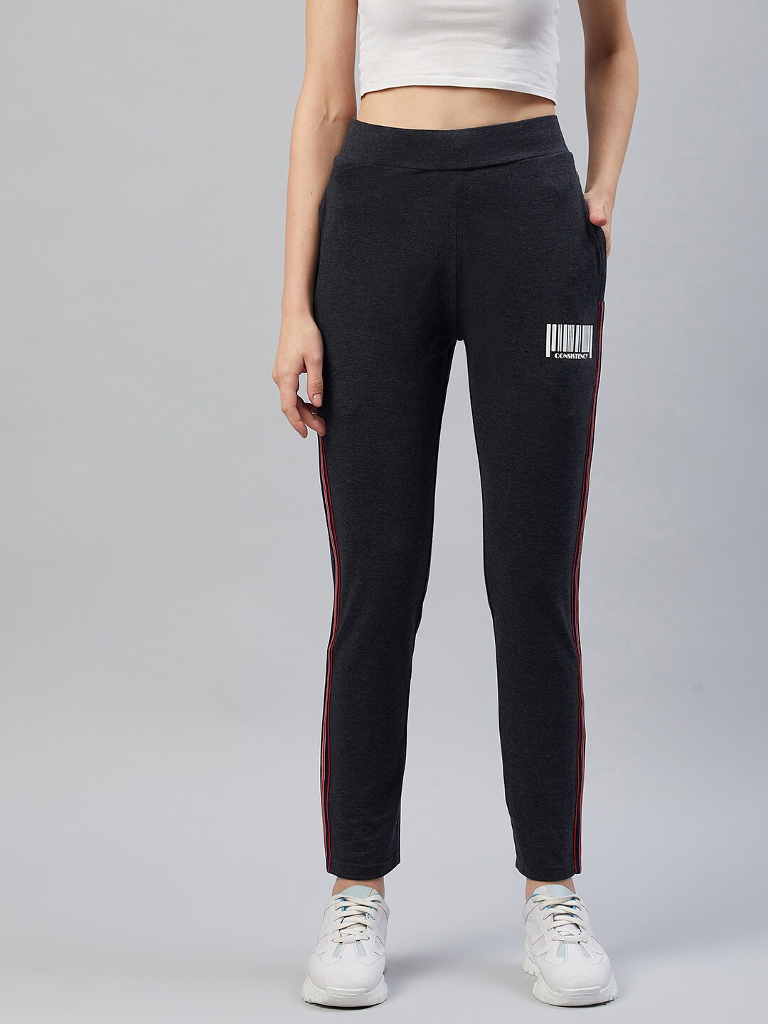 

C9 AIRWEAR Women Navy Blue Solid Track Pants