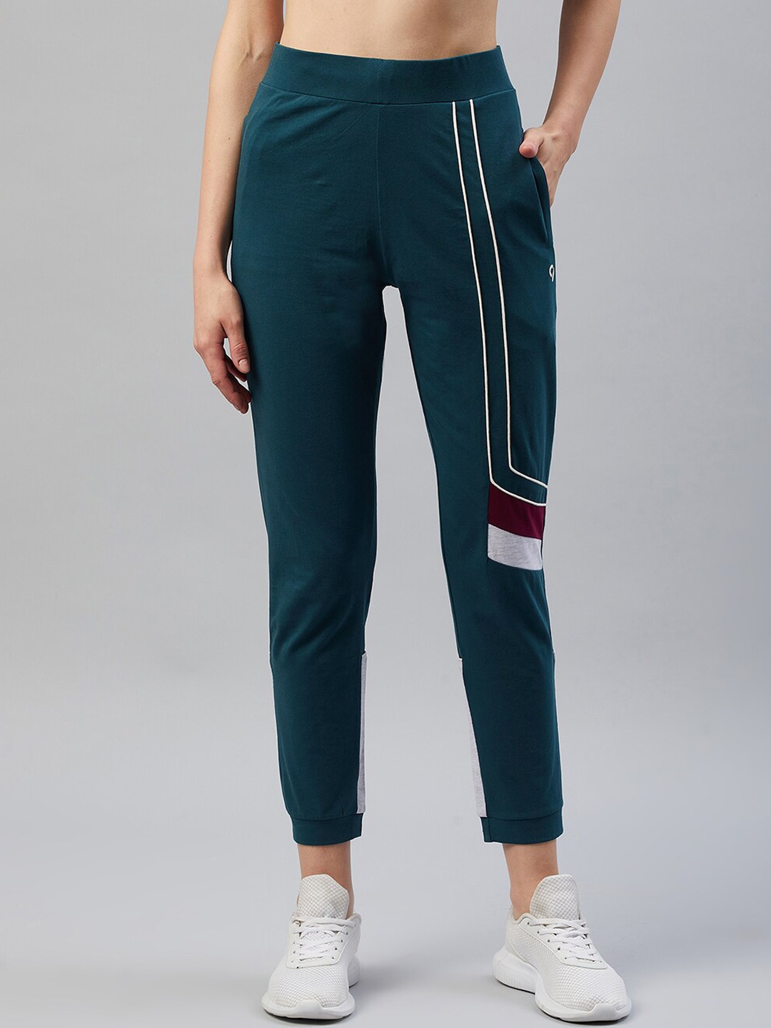 

C9 AIRWEAR Women Green Colour-Blocked Joggers
