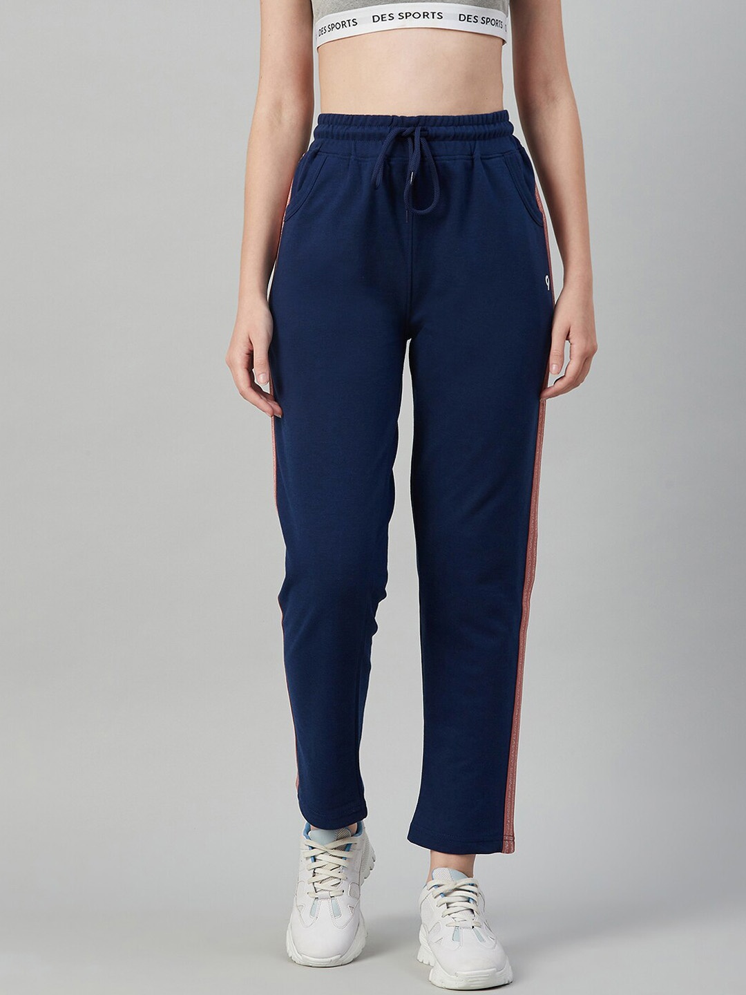 

C9 AIRWEAR Women Navy-Blue Solid Track Pant
