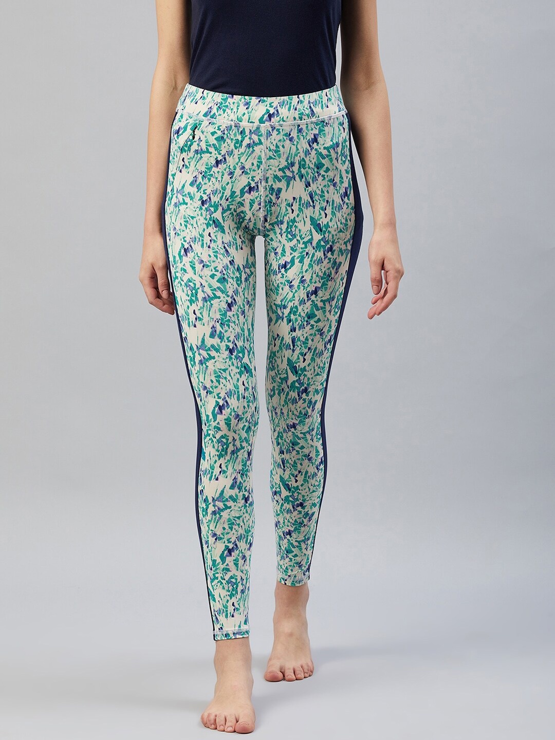 

C9 AIRWEAR Green Printed Yoga Tights
