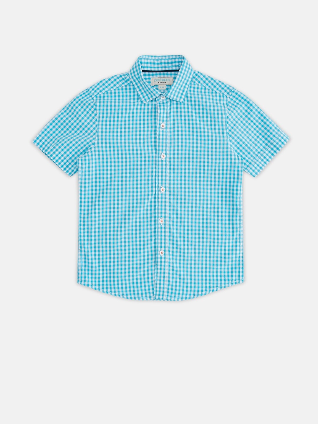 

Pantaloons Junior Boys Blue Checked Casual Shirt