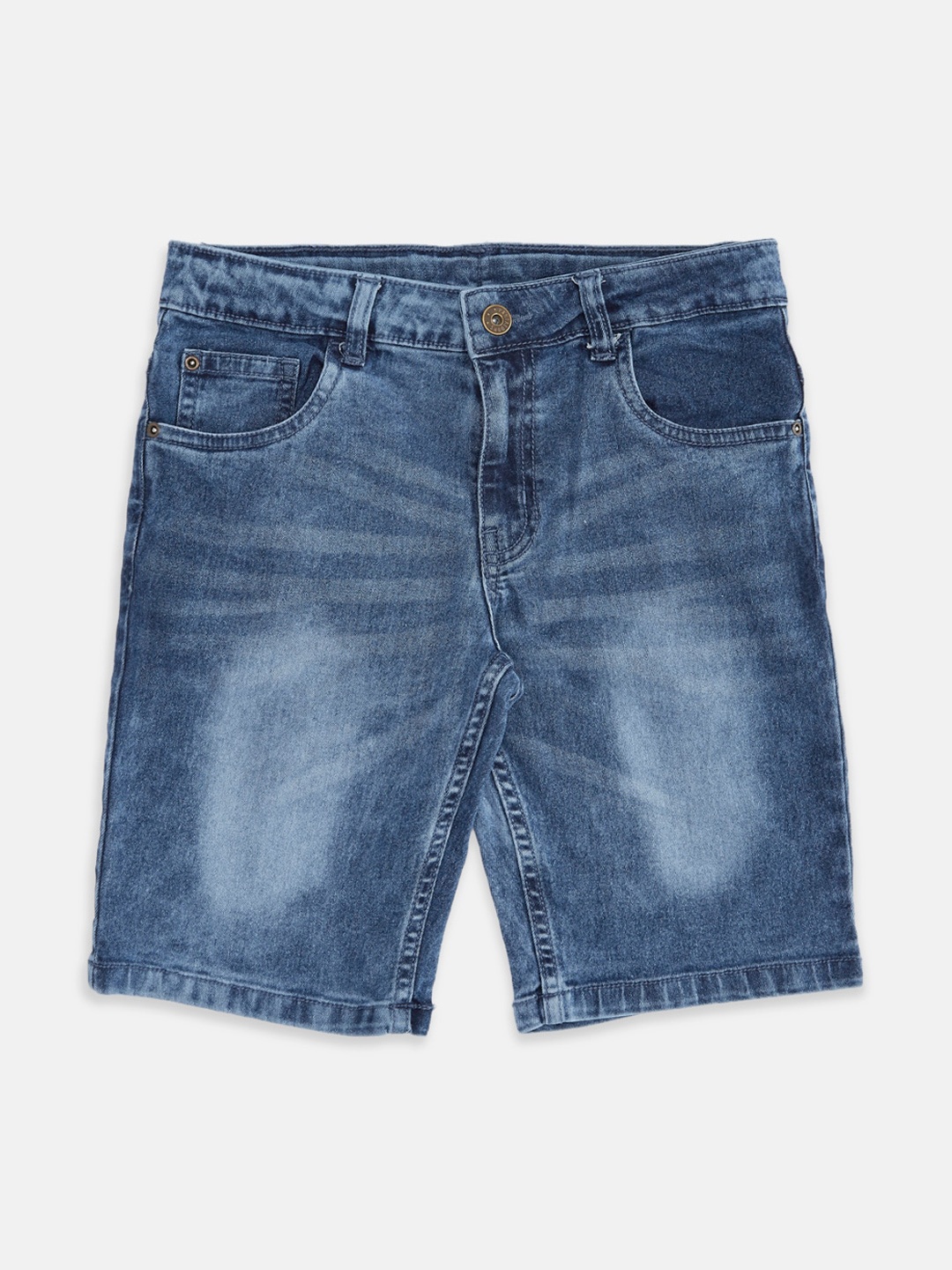 Pantaloons Junior Boys Blue Washed Denim Shorts
