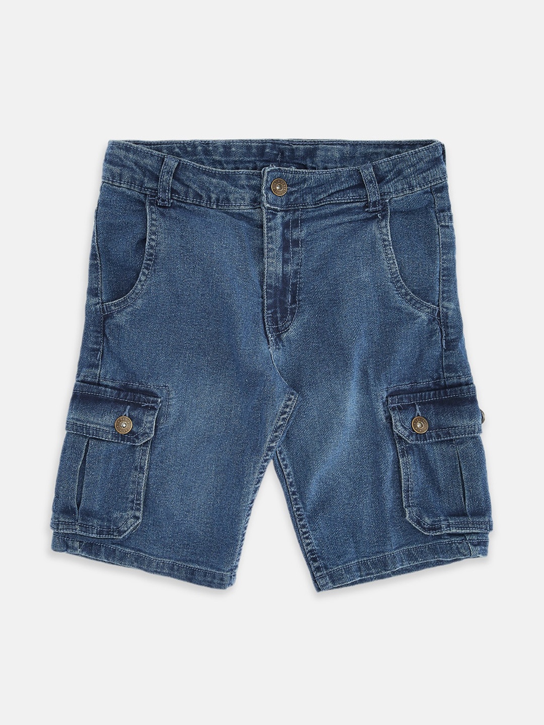 

Pantaloons Junior Boys Navy Blue Washed Denim Shorts