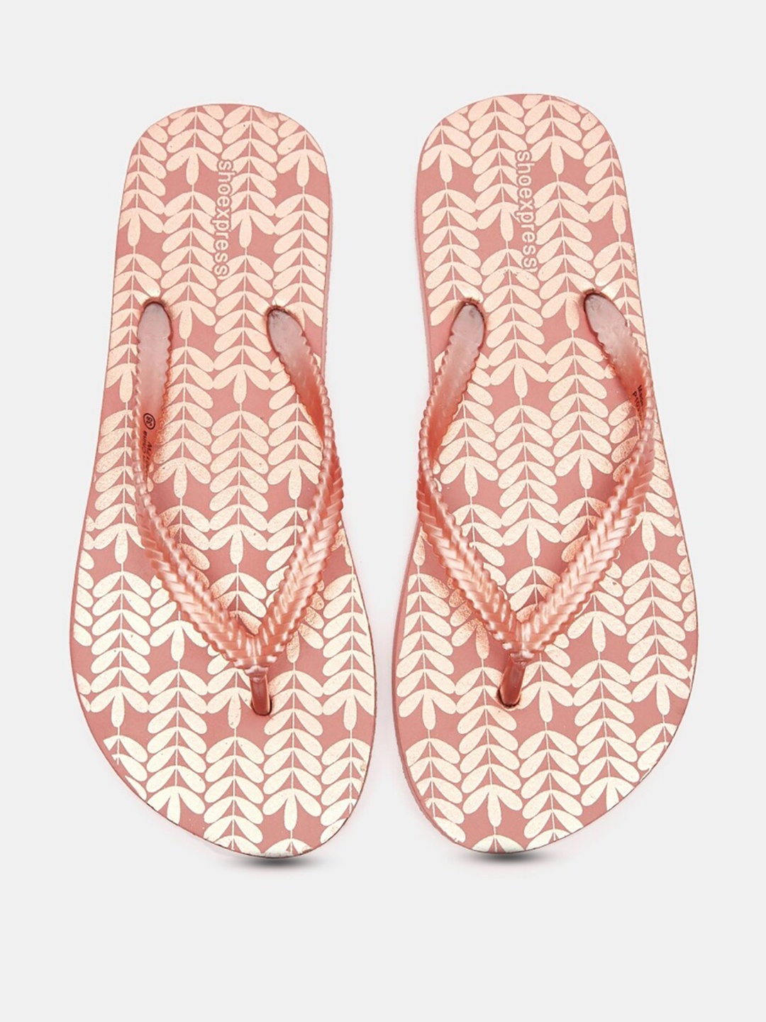 

shoexpress Women Rose Gold Printed Rubber Room Slippers