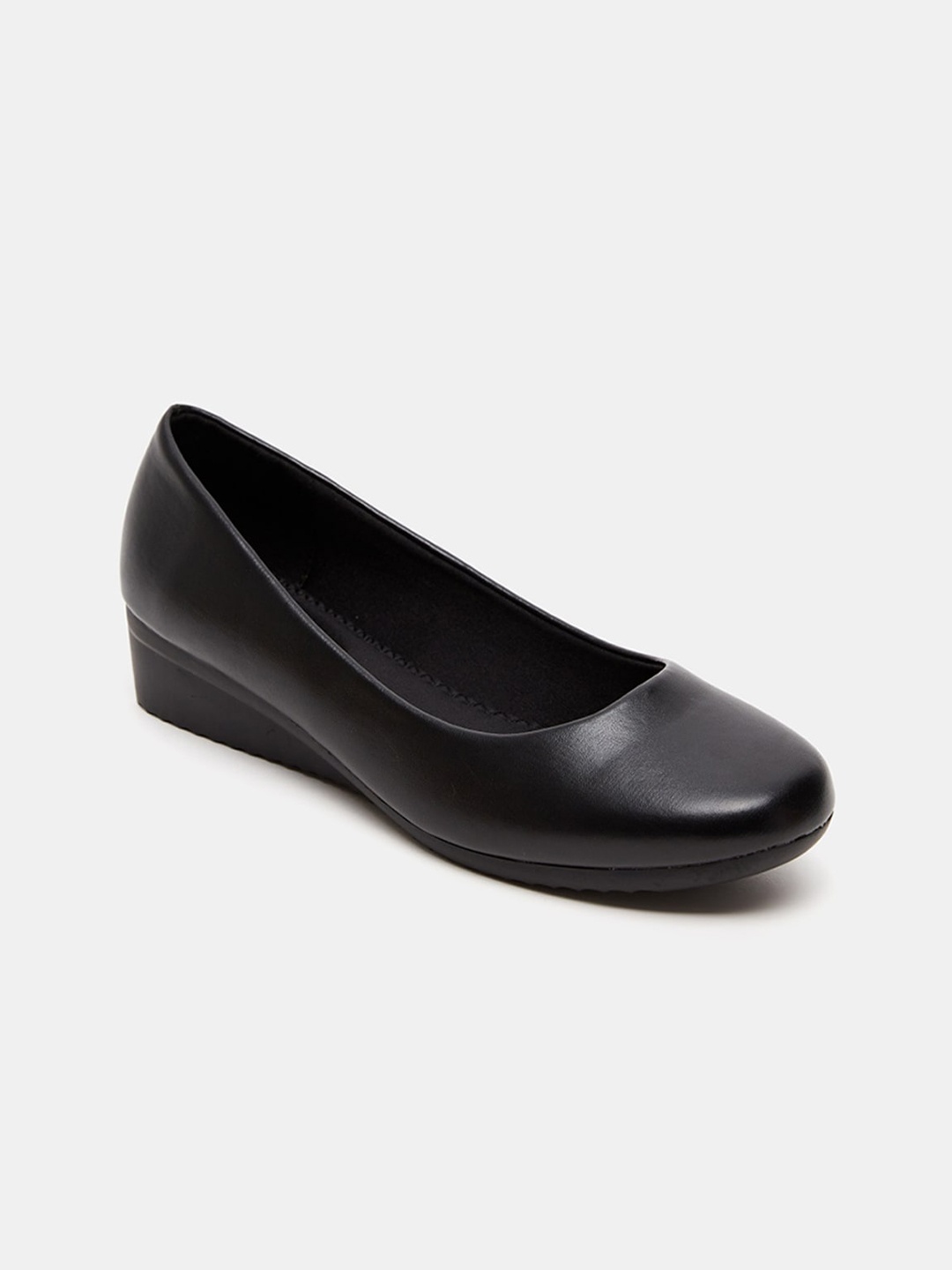 

shoexpress Women Black PU Wedge Pumps Heels