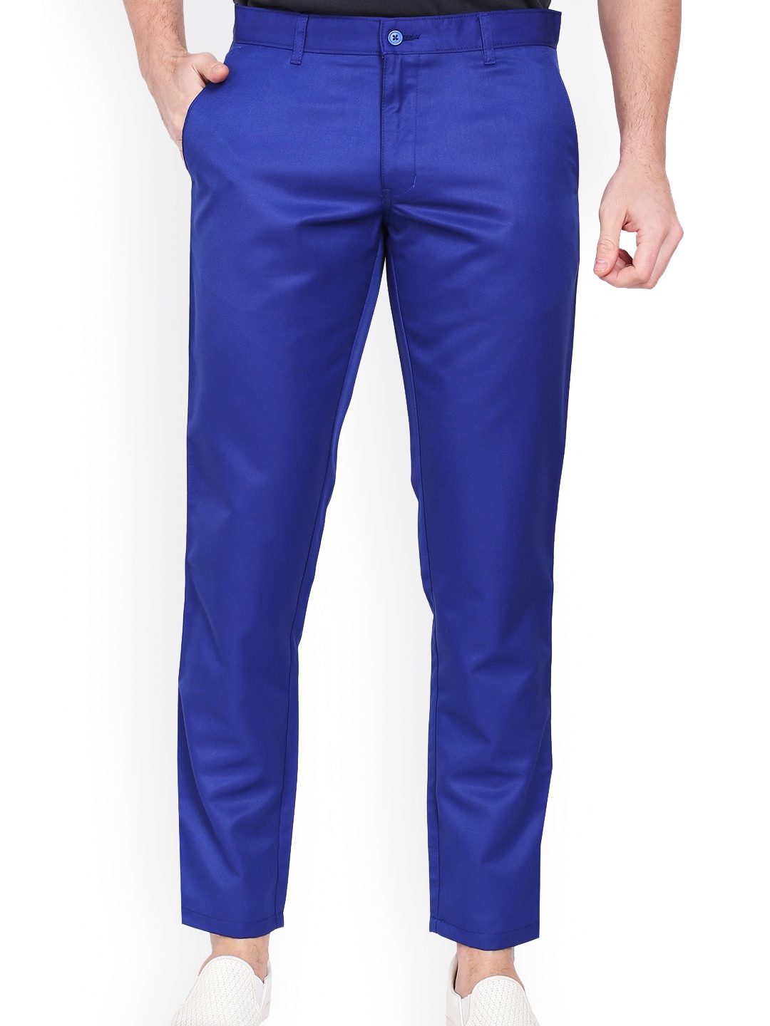 

AD & AV Men Blue Classic Easy Wash Regular Fit Trousers