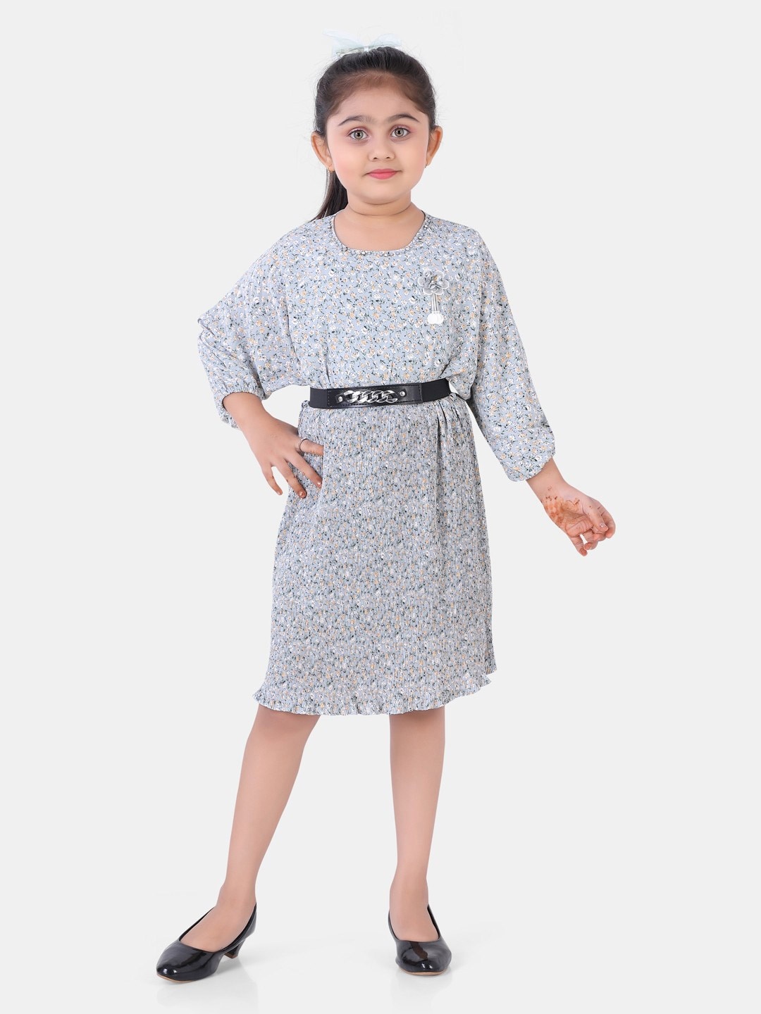 

POPLINS Blue Floral Dress