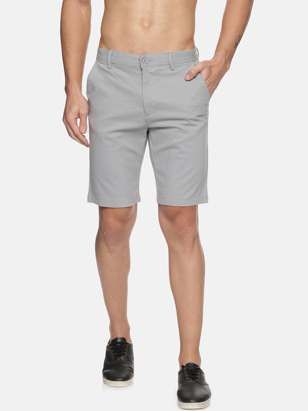 

Balista Men Grey Pure Cotton Chino Shorts