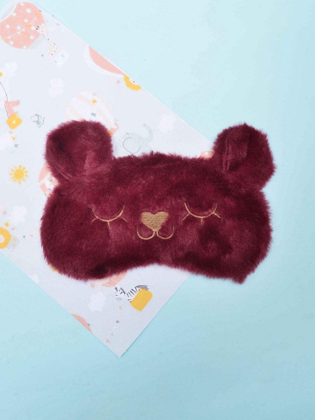 

POPLINS Kids Brown Cotton Eye Mask